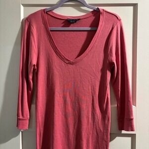 Ralph Lauren Pink Long Sleeve V-Neck‎ Size L